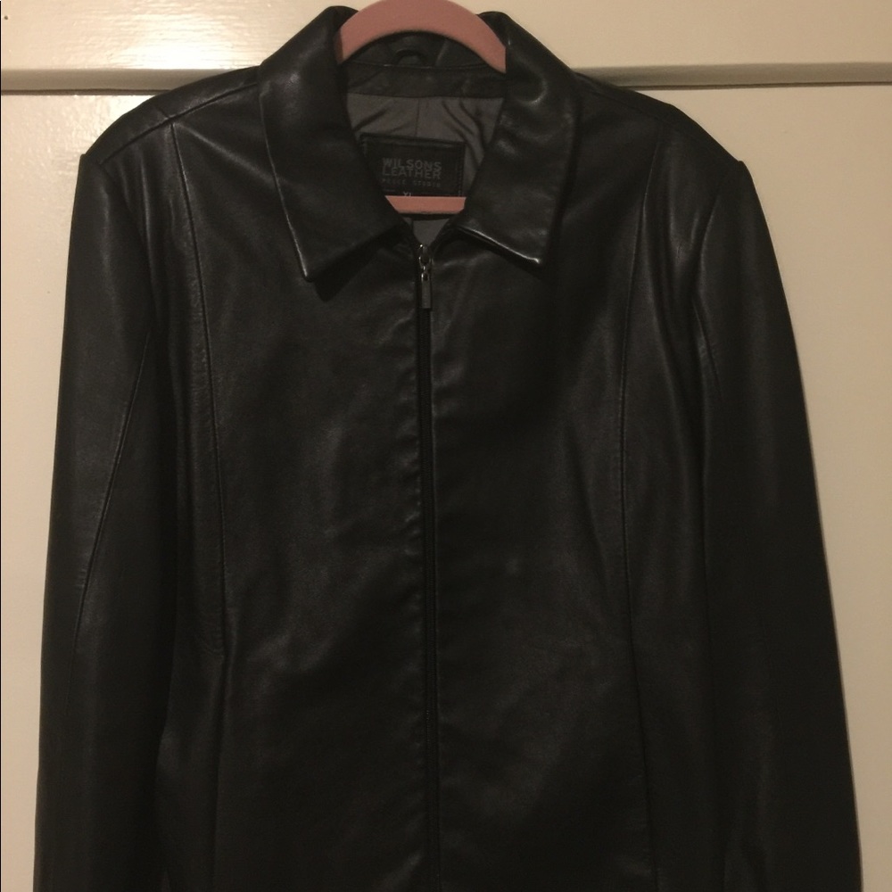 SLEEK FIT! 1X Wilson's Leather black jacket